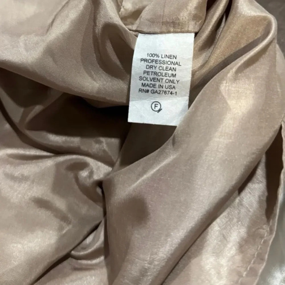 NWT Eva Franco Linen Shift dress With Glittery bodice sample sz 0 - Picture 3 of 7